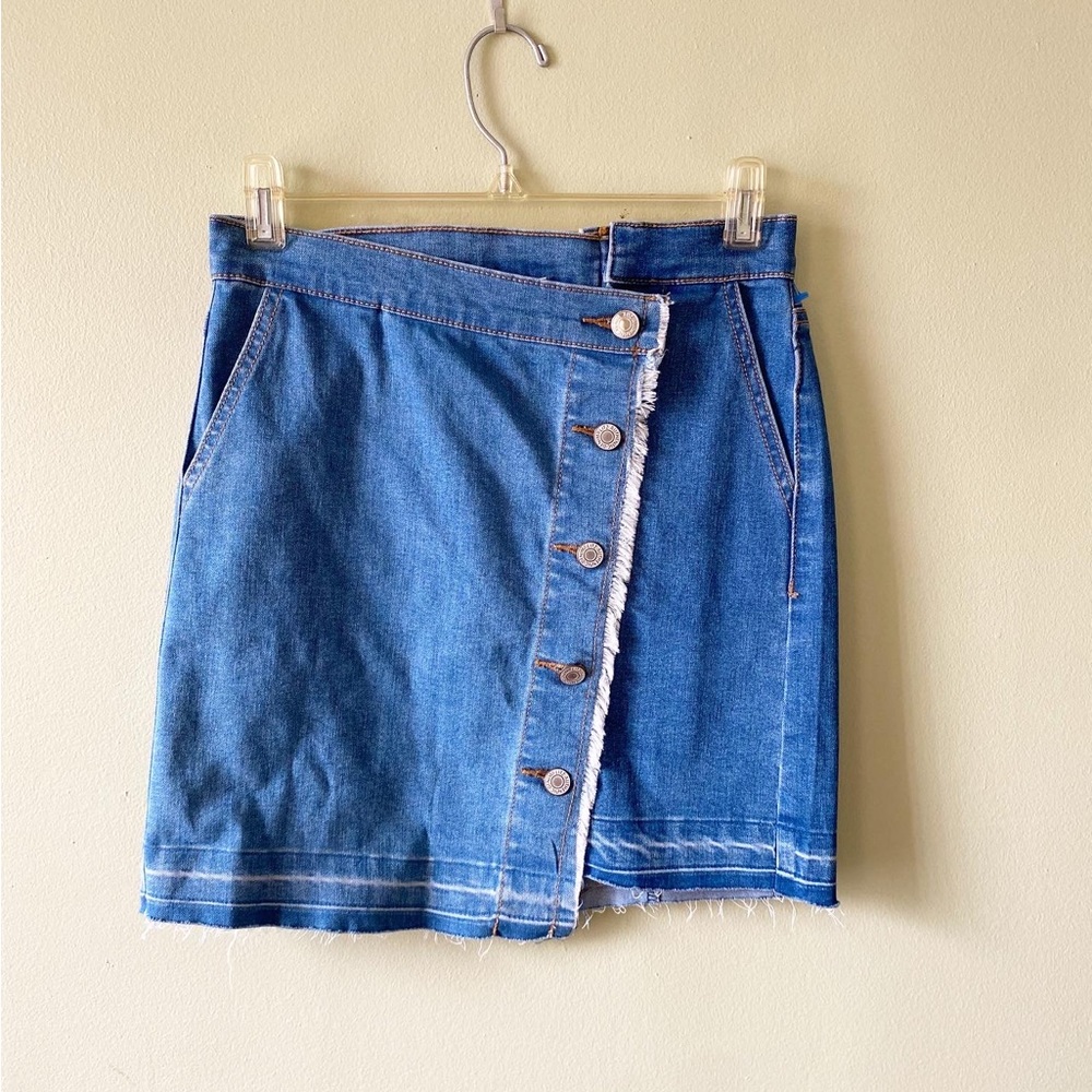 Litz Jeans Two-Toned Women Blue Denim Skirt Size Small